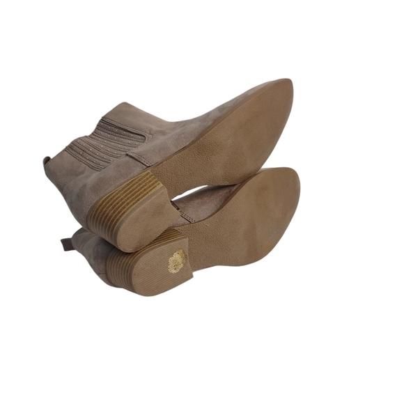 LC Lauren Conrad Women's Taupe Embellished Ankle Boots Size 7M - Picture 8 of 10